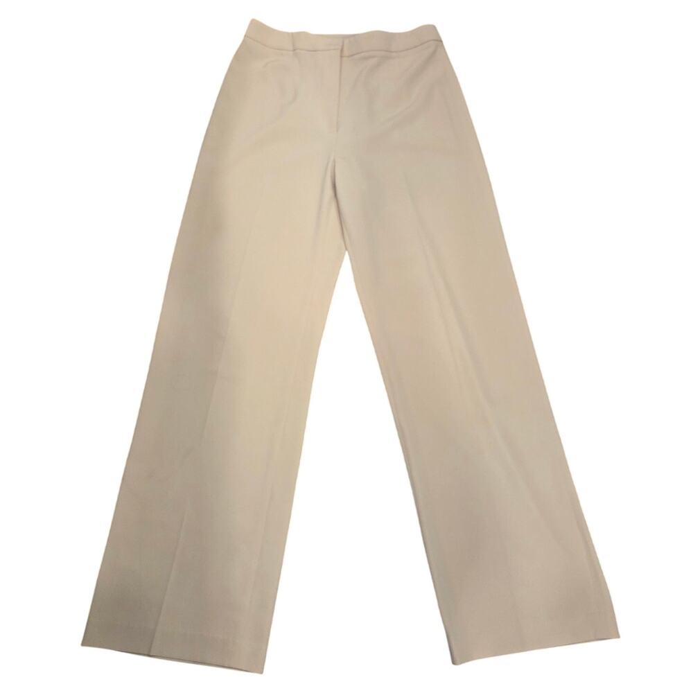 H&M High Waisted Tan Wide Leg Dress Pants Trousers Office Career Womens Size 8